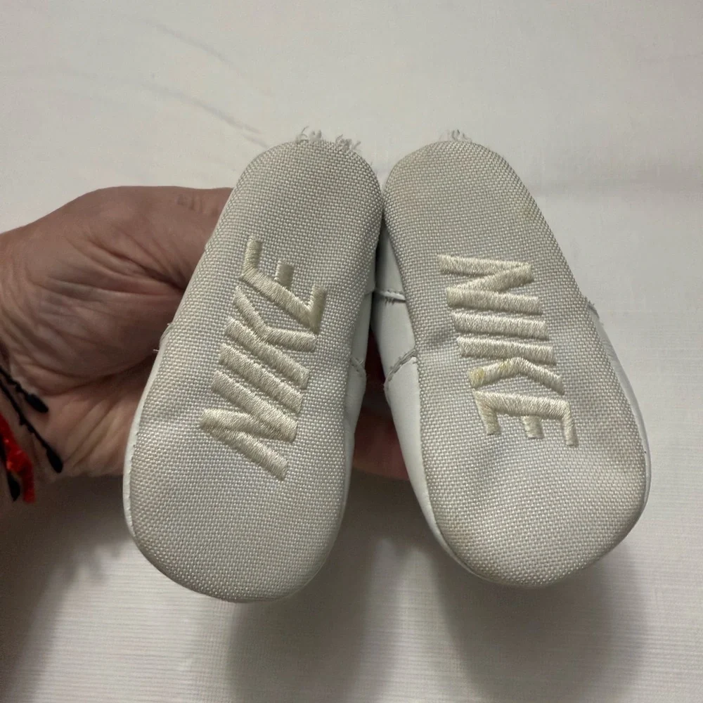 Nike White and Blue Baby Walker Sneakers